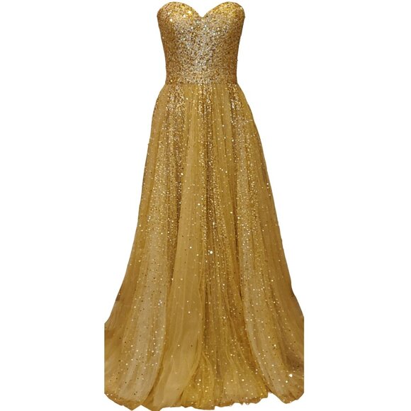 Wow Luxurious Couture Designer Evening Party Prom Glamorous Ballgown Gown Dress - Picture 7 of 16